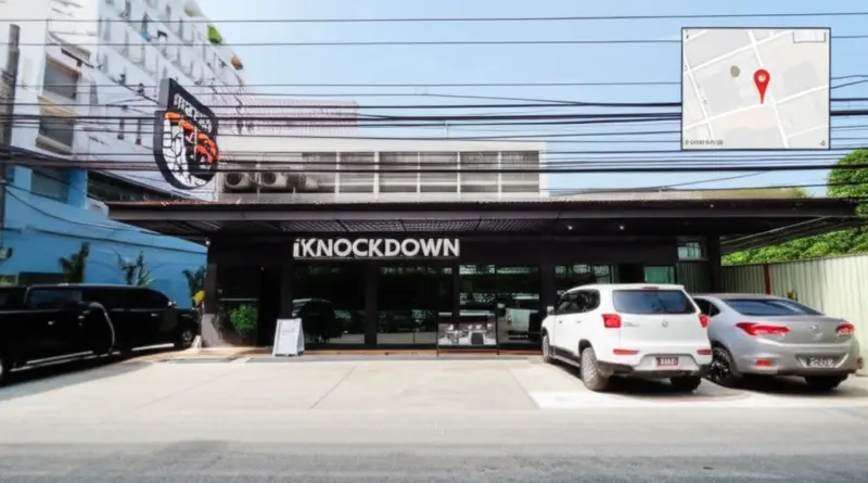 การเดินทาง สถานที่จอดรถ และแผนที่พิกัด GPS ของร้านกาแฟน็อคดาวน์ ในตัวเมืองมหาสารคาม