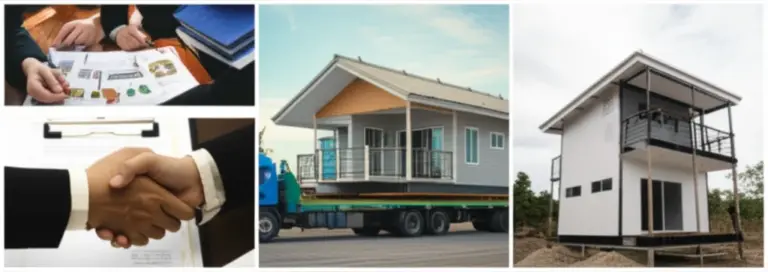 ขั้นตอนการซื้อและติดตั้งบ้านสำเร็จรูปในขอนแก่น — เลือกแบบ เจรจาราคา ขนส่ง ติดตั้ง และตรวจรับงาน