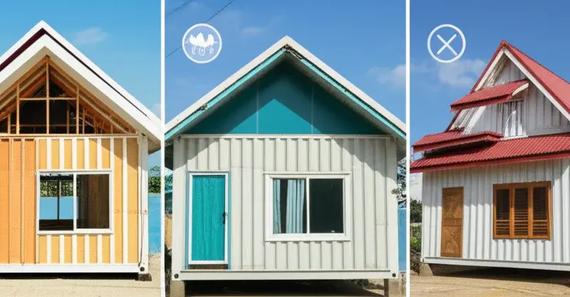 ประเภทบ้านน็อคดาวน์และวัสดุในขอนแก่น: เปรียบเทียบแบบสำเร็จรูป บ้านคอนเทนเนอร์ และแบบประกอบ พร้อมข้อดี-ข้อเสียด้านสภาพอากาศท้องถิ่น