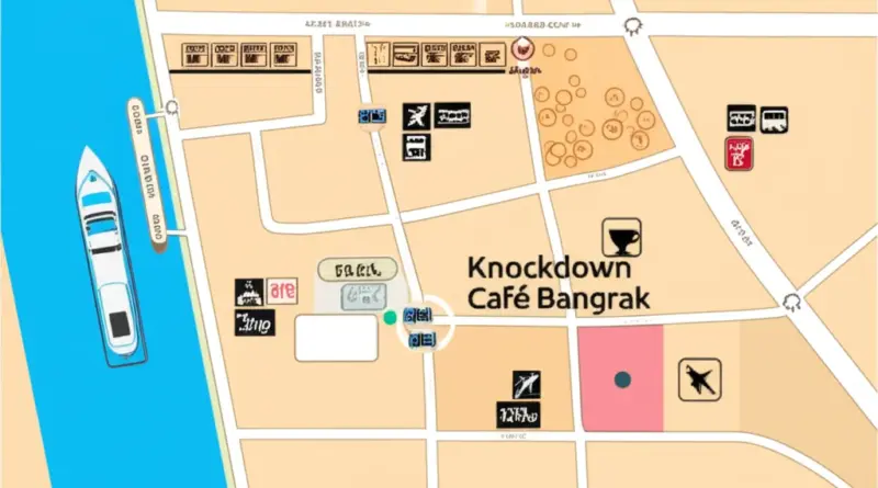 ตำแหน่งและการเดินทาง: วิธีไปถึงร้านกาแฟ Knockdown บางรัก (แผนที่ ใกล้ BTS/เรือ รถเมล์ ที่จอดรถ)