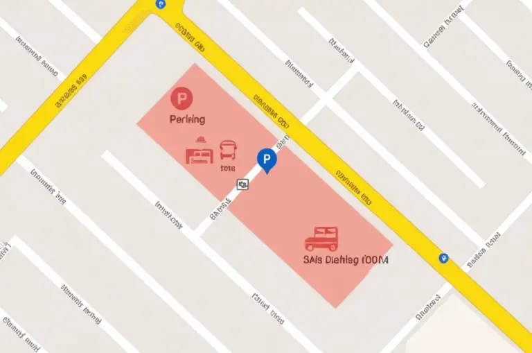 การเดินทางและที่จอดรถรอบร้าน — แผนที่พิกัด GPS ทางเข้า-ออก ใกล้ BTS/รถเมล์ และแนะนำที่จอดรถใกล้เคียง