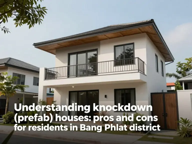 ทำความเข้าใจบ้านน็อคดาวน์คืออะไรและข้อดีข้อเสียสำหรับผู้อยู่อาศัยในเขตบางพลัด