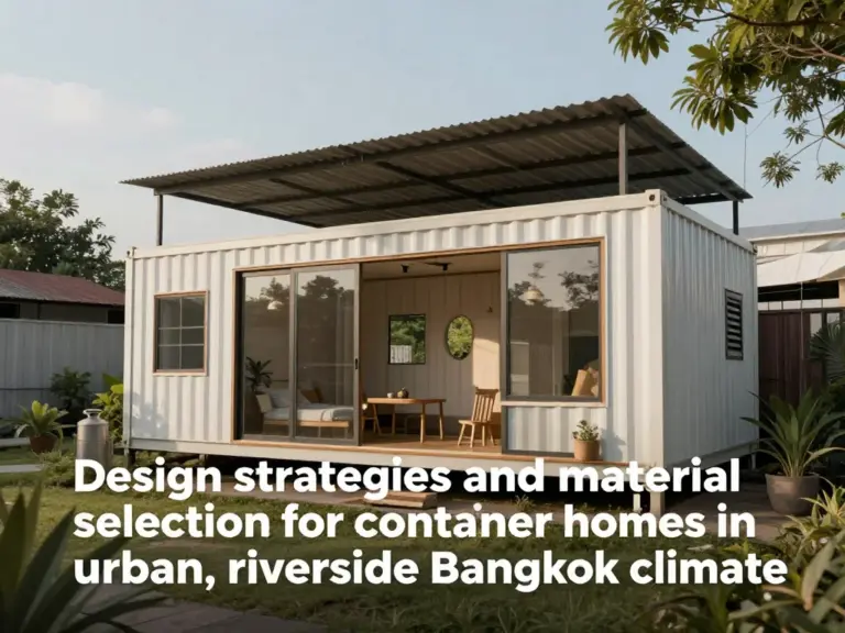 แนวทางการออกแบบ ปรับปรุง และเลือกวัสดุสำหรับบ้านคอนเทนเนอร์ในสภาพอากาศและบริบทเมืองของราษฎร์บูรณะ