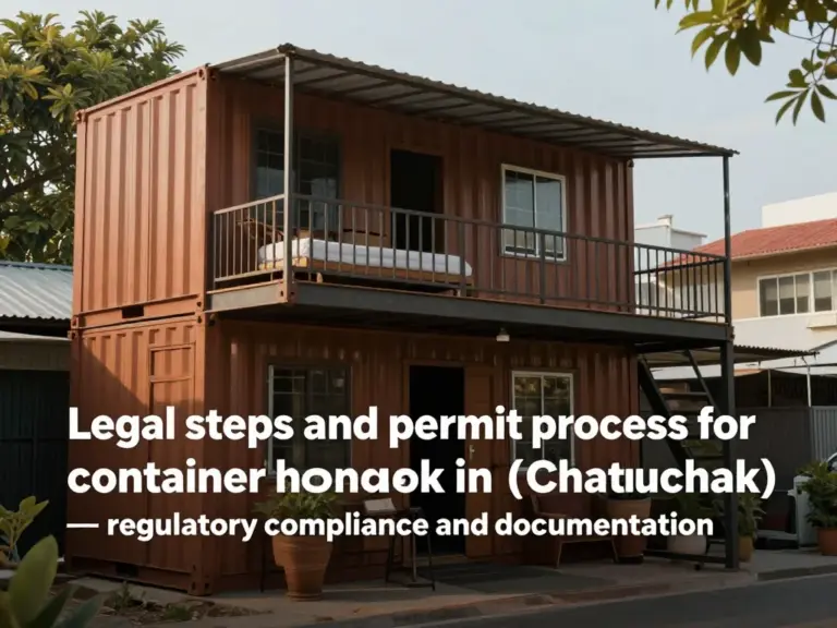 2. ขั้นตอนการขออนุญาตและข้อกฎหมายสำหรับบ้านคอนเทนเนอร์ในกรุงเทพฯ (จตุจักร)