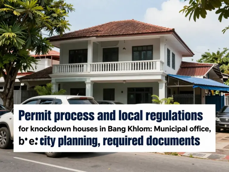 ขั้นตอนการขออนุญาตและกฎระเบียบท้องถิ่นสำหรับบ้านน็อคดาวน์ในบางคอแหลม (สำนักเทศกิจ งานผังเมือง คำแนะนำเอกสาร)