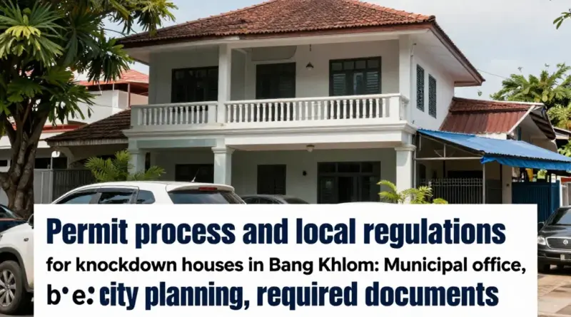 ขั้นตอนการขออนุญาตและกฎระเบียบท้องถิ่นสำหรับบ้านน็อคดาวน์ในบางคอแหลม (สำนักเทศกิจ งานผังเมือง คำแนะนำเอกสาร)