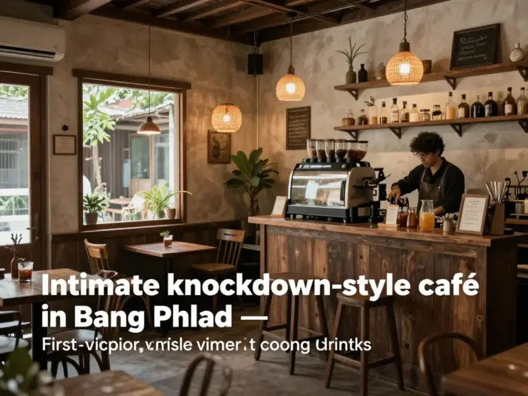 ทำความรู้จักร้านกาแฟน็อคดาวน์ บางพลัด — ประวัติ คอนเซ็ปต์ บรรยากาศ และเมนูแนะนำสำหรับผู้มาเยือนครั้งแรก
