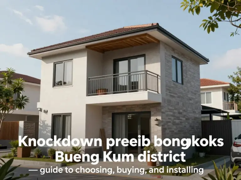 บ้านน็อคดาวน์ เขตบึงกุ่ม: คู่มือครบจบสำหรับการเลือก ซื้อ และติดตั้งบ้านน็อคดาวน์ในกรุงเทพฯ
