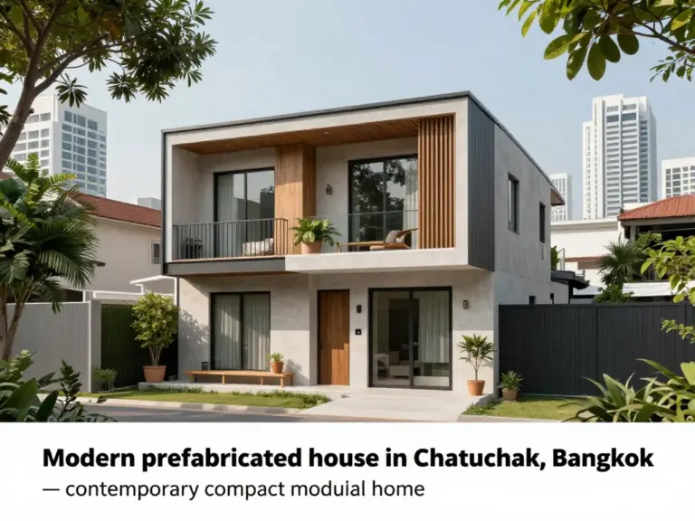 บ้านสำเร็จรูป เขตจตุจักร: คู่มือครบถ้วนในการเลือก ติดตั้ง และขออนุญาตสำหรับที่พักทันสมัยในกรุงเทพฯ