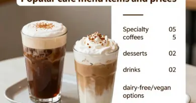 รีวิวเมนูยอดนิยมและราคา — เมนูเครื่องดื่ม ขนมหวาน ตัวเลือกกาแฟพิเศษ และตัวเลือกสำหรับผู้แพ้นมหรือวีแกน
