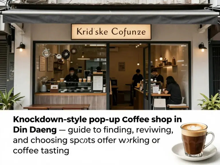 ร้านกาแฟน็อคดาวน์ เขตดินแดง: คู่มือฉบับสมบูรณ์สำหรับค้นหา รีวิว และเลือกนั่งทำงานหรือชิมกาแฟ