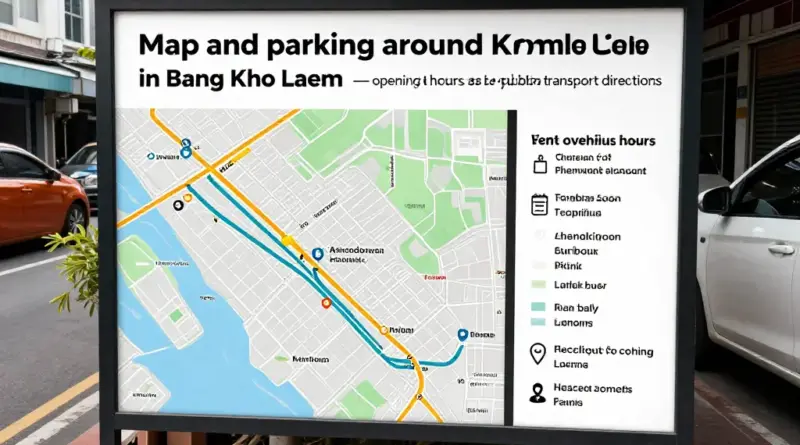 วิธีการเดินทางและที่จอดรถรอบร้านกาแฟน็อคดาวน์ เขตบางคอแหลม — แผนที่ เวลาเปิด-ปิด และการเดินทางด้วยรถสาธารณะ