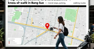 วิธีค้นหาและการเดินทางไปยังร้านกาแฟน็อคดาวน์ เขตบางซื่อ — แผนที่ จุดขึ้นลงรถไฟฟ้า จุดจอดรถ และคำแนะนำการเดินทาง