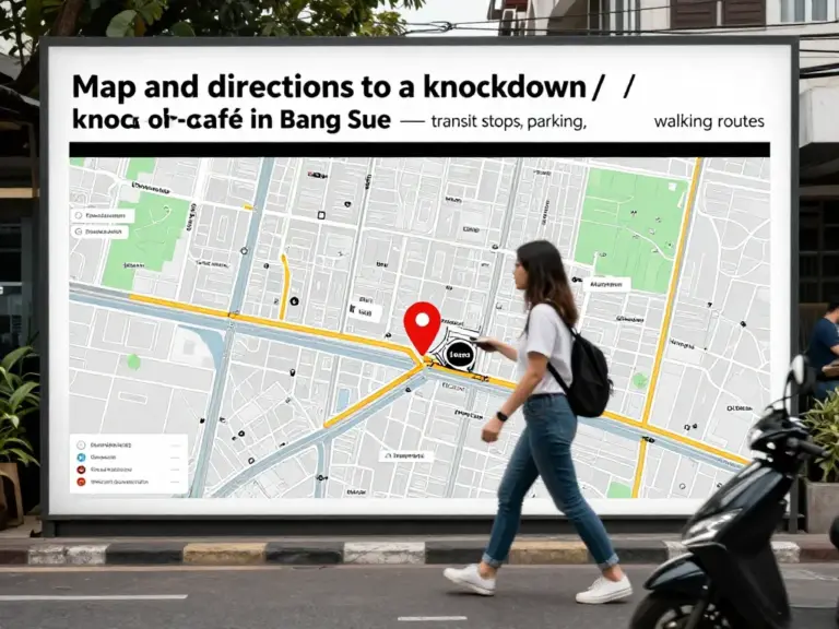 วิธีค้นหาและการเดินทางไปยังร้านกาแฟน็อคดาวน์ เขตบางซื่อ — แผนที่ จุดขึ้นลงรถไฟฟ้า จุดจอดรถ และคำแนะนำการเดินทาง