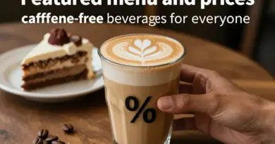 เมนูแนะนำและราคา: กาแฟพิเศษ เบเกอรี่ และเครื่องดื่มไม่ผสมกาเฟอีนสำหรับทุกคน