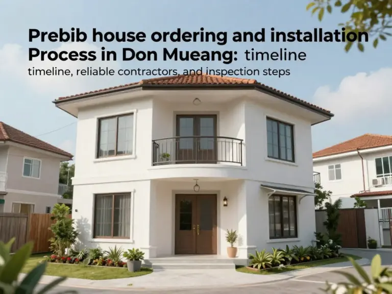 กระบวนการสั่งซื้อ-ติดตั้งบ้านสำเร็จรูปในดอนเมือง: ระยะเวลา ผู้รับเหมาที่เชื่อถือได้ และขั้นตอนตรวจรับงาน