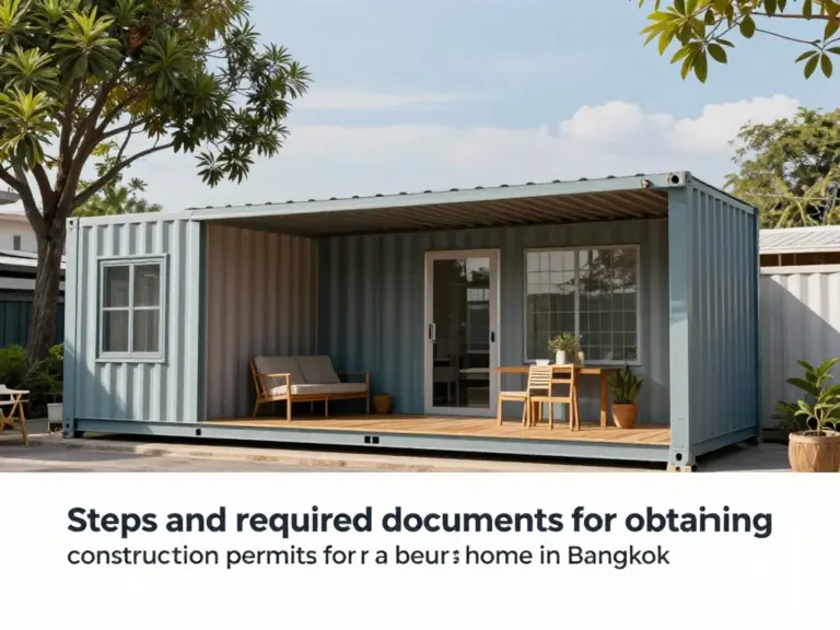 ขั้นตอนการขออนุญาตก่อสร้างและเอกสารที่ต้องใช้สำหรับบ้านคอนเทนเนอร์ในกรุงเทพฯ