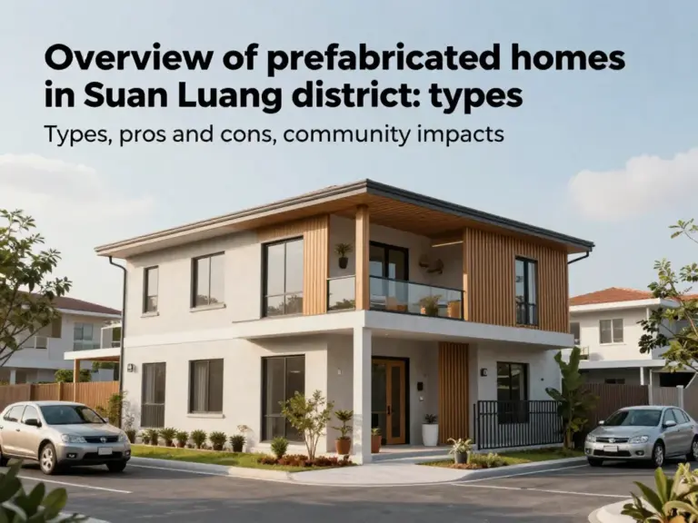 ทำความเข้าใจภาพรวมของบ้านสำเร็จรูปในเขตสวนหลวง: ประเภท ข้อดีข้อเสีย และผลกระทบต่อชุมชน