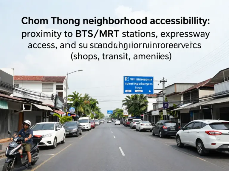 ทำเลและการเข้าถึงในจอมทอง: วิเคราะห์ย่าน ใกล้รถไฟฟ้า ทางด่วน และบริการรอบพื้นที่
