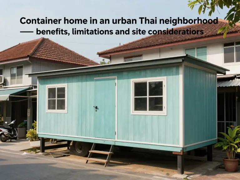 ทำไมบ้านคอนเทนเนอร์เหมาะกับชีวิตในเขตจอมทอง — ข้อดี ข้อจำกัด และพิจารณาทำเล