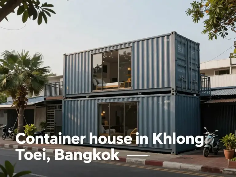 บ้านคอนเทนเนอร์ เขตคลองเตย: คู่มือครบถ้วนในการหา ซื้อ หรือเช่าและแปลงเป็นที่อยู่อาศัยหรือร้านค้าในเมือง