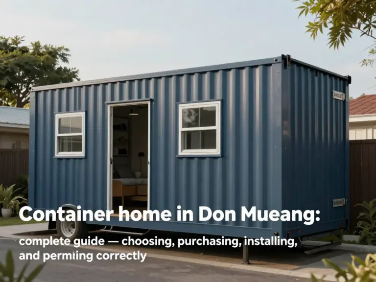 บ้านคอนเทนเนอร์ เขตดอนเมือง: คู่มือครบจบ — เลือก ซื้อ ติดตั้ง และขออนุญาตอย่างถูกต้องสำหรับบ้านคอนเทนเนอร์ในเขตดอนเมือง