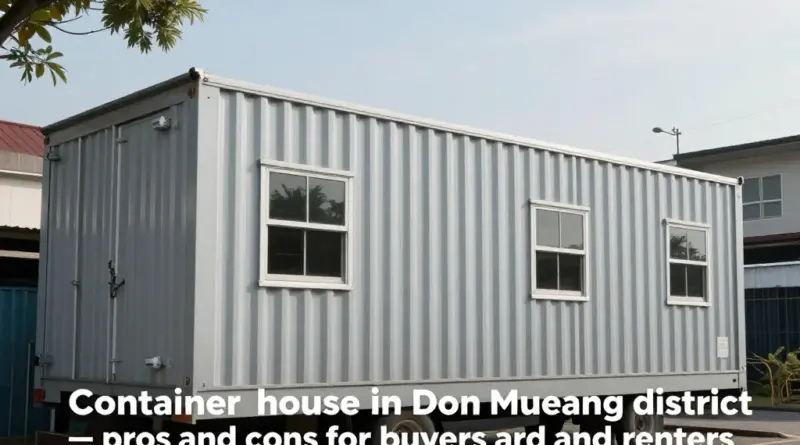 บ้านคอนเทนเนอร์ในเขตดอนเมืองคืออะไร และข้อดีข้อเสียสำหรับคนอยากซื้อหรือเช่า