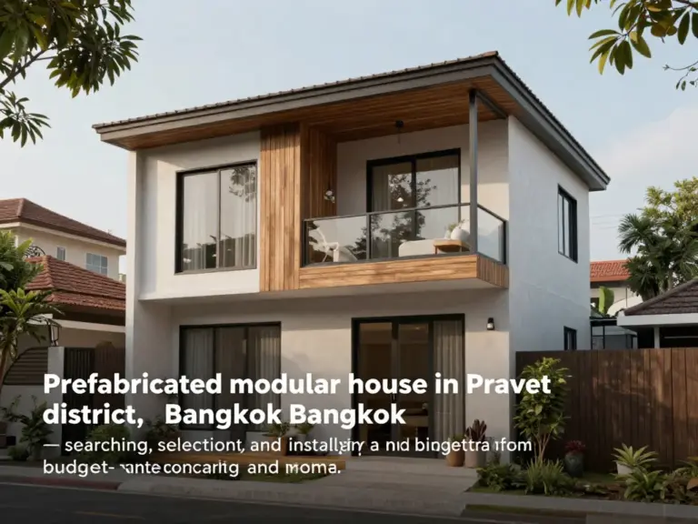 บ้านสำเร็จรูป เขตประเวศ: วิธีค้นหา เลือกซื้อ และติดตั้งบ้านสำเร็จรูปที่เหมาะกับพื้นที่และงบประมาณในกรุงเทพฯ