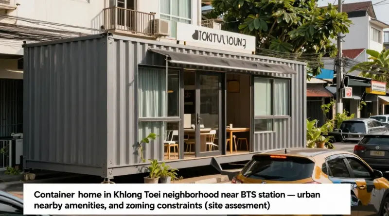 ประเมินทำเล เขตคลองเตย ดีไหมสำหรับบ้านคอนเทนเนอร์ — ใกล้ BTS, การจราจร, สิ่งอำนวยความสะดวก และข้อจำกัดผังเมือง