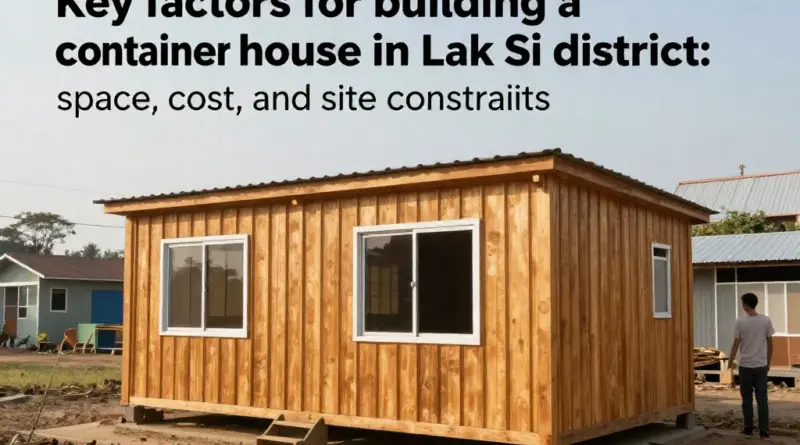 ปัจจัยสำคัญในการสร้างบ้านคอนเทนเนอร์ในเขตหลักสี่ เช่น พื้นที่ ราคา และข้อจำกัดหน้างาน