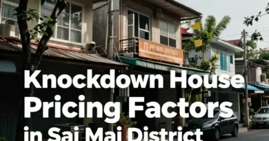 ราคาและปัจจัยที่มีผลต่อค่าบ้านน็อคดาวน์ในเขตสายไหม