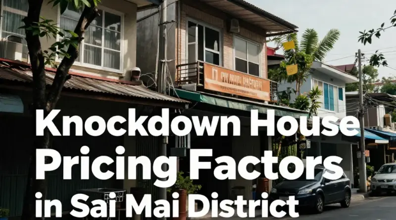 ราคาและปัจจัยที่มีผลต่อค่าบ้านน็อคดาวน์ในเขตสายไหม