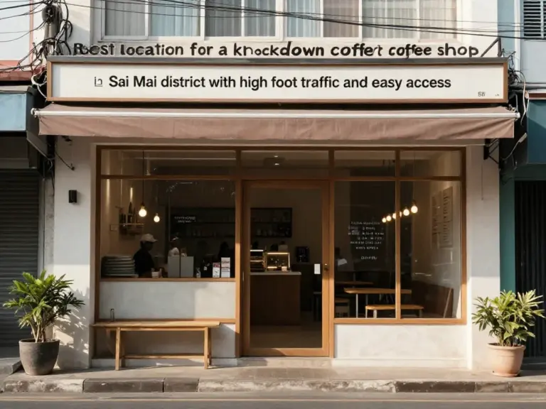ร้านกาแฟน็อคดาวน์เขตสายไหมควรเลือกทำเลตรงไหนให้คนเข้าเยอะและเข้าถึงง่าย
