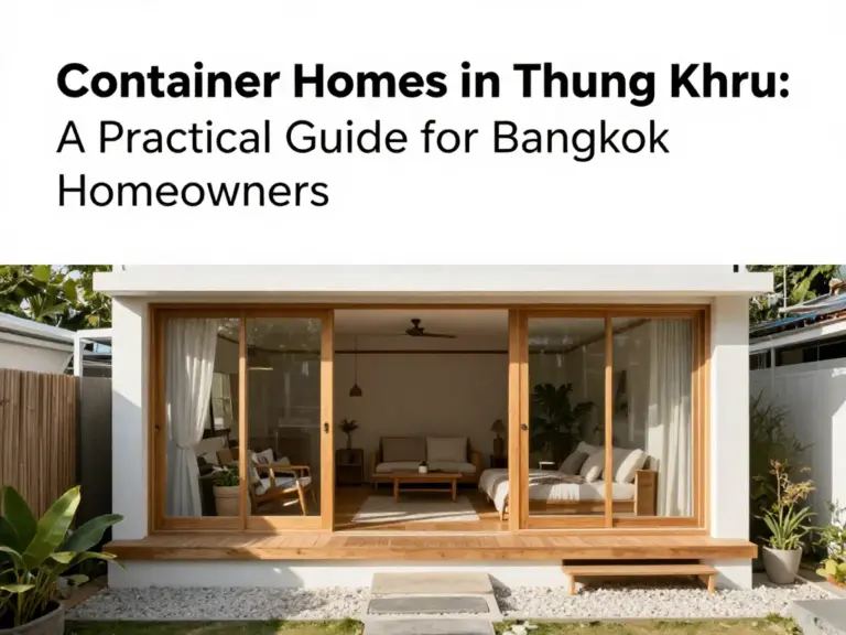 Container Homes in Thung Khru: A Practical Guide for Bangkok Homeowners