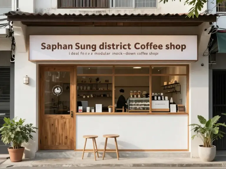 ทำเลเขตสะพานสูงเหมาะเปิดร้านกาแฟน็อคดาวน์อย่างไร