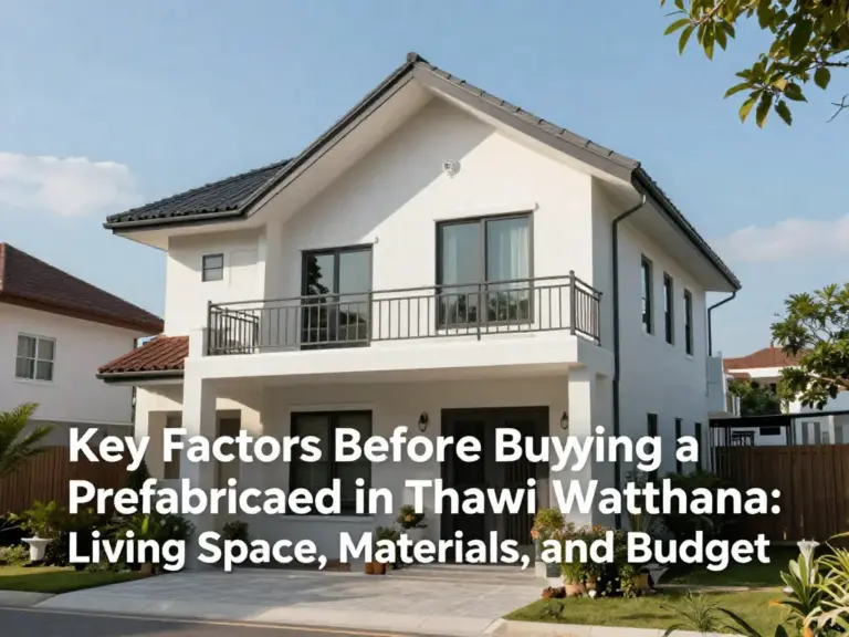 ปัจจัยสำคัญก่อนเลือกซื้อบ้านสำเร็จรูปในทวีวัฒนา: พื้นที่ใช้สอย วัสดุ และงบประมาณ