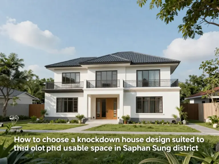 วิธีเลือกแบบบ้านน็อคดาวน์ให้เหมาะกับที่ดินและพื้นที่ใช้สอยในเขตสะพานสูง