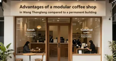 ข้อดีของร้านกาแฟน็อคดาวน์ในวังทองหลางเมื่อเทียบกับร้านก่อสร้างถาวร