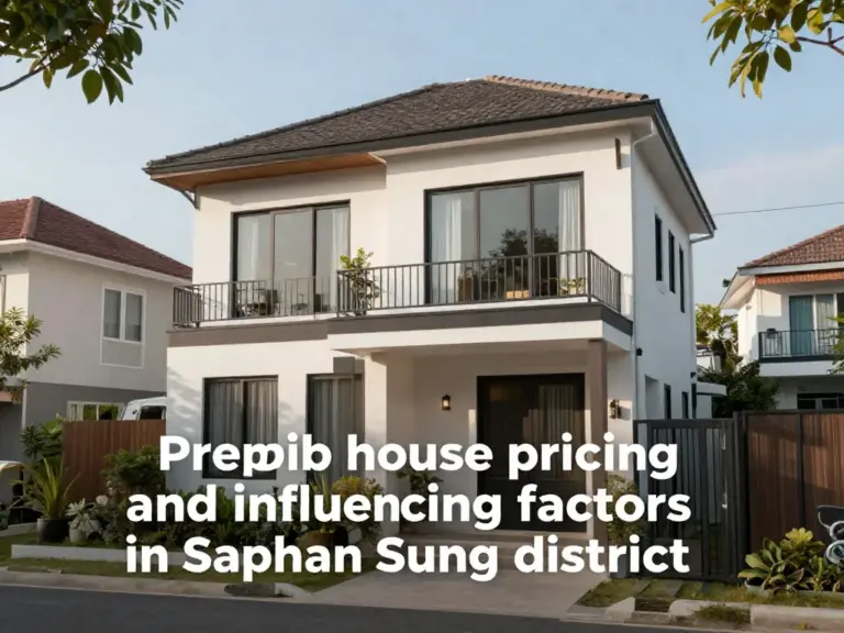 ราคาและปัจจัยที่มีผลต่อบ้านสำเร็จรูปในเขตสะพานสูง